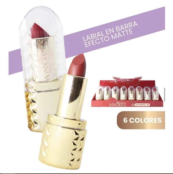 LABIAL MATTE GLAMOUR 4 ANGELS Acabado Mate de Alta Gama