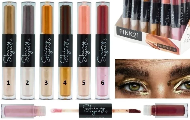 SOMBRA LIQUIDA SHINY EYES DUO 2 EN 1 PINK